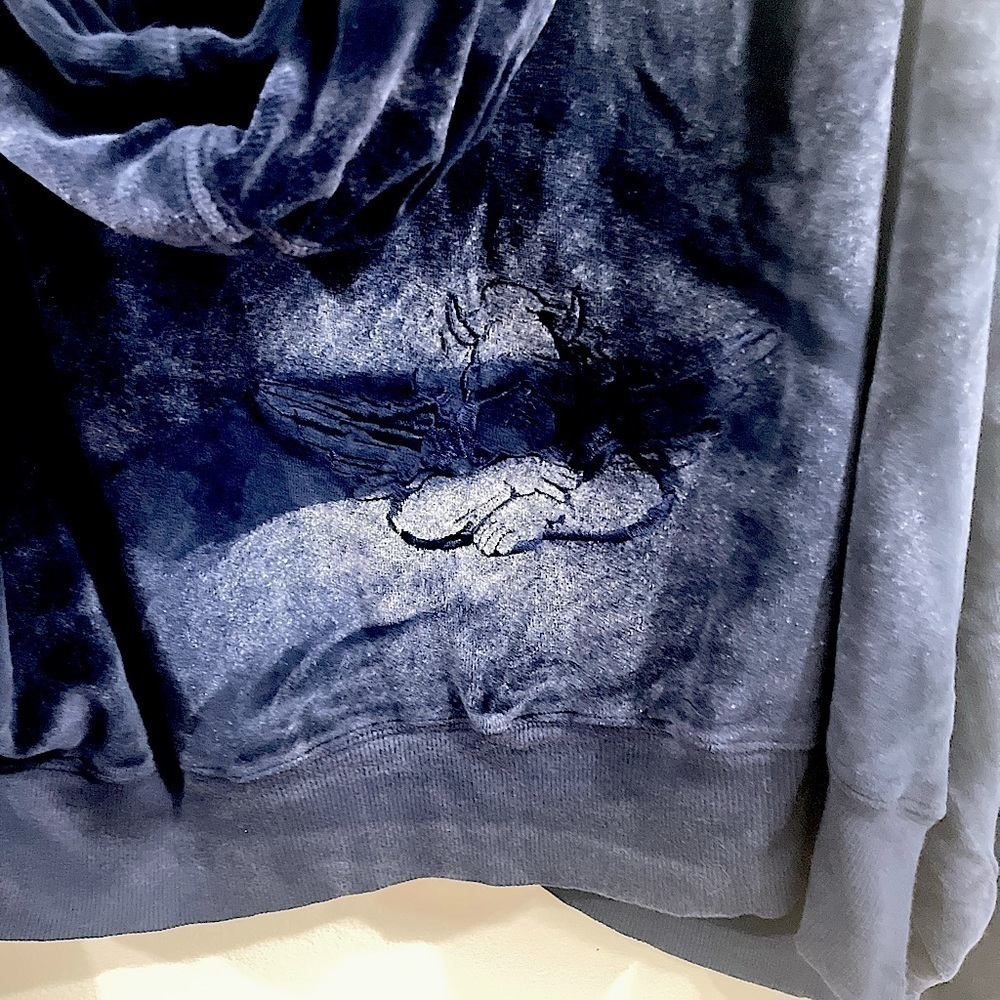 Boys Lie Velour Hoodie Crop Size Medium NWOT - Picture 6 of 6